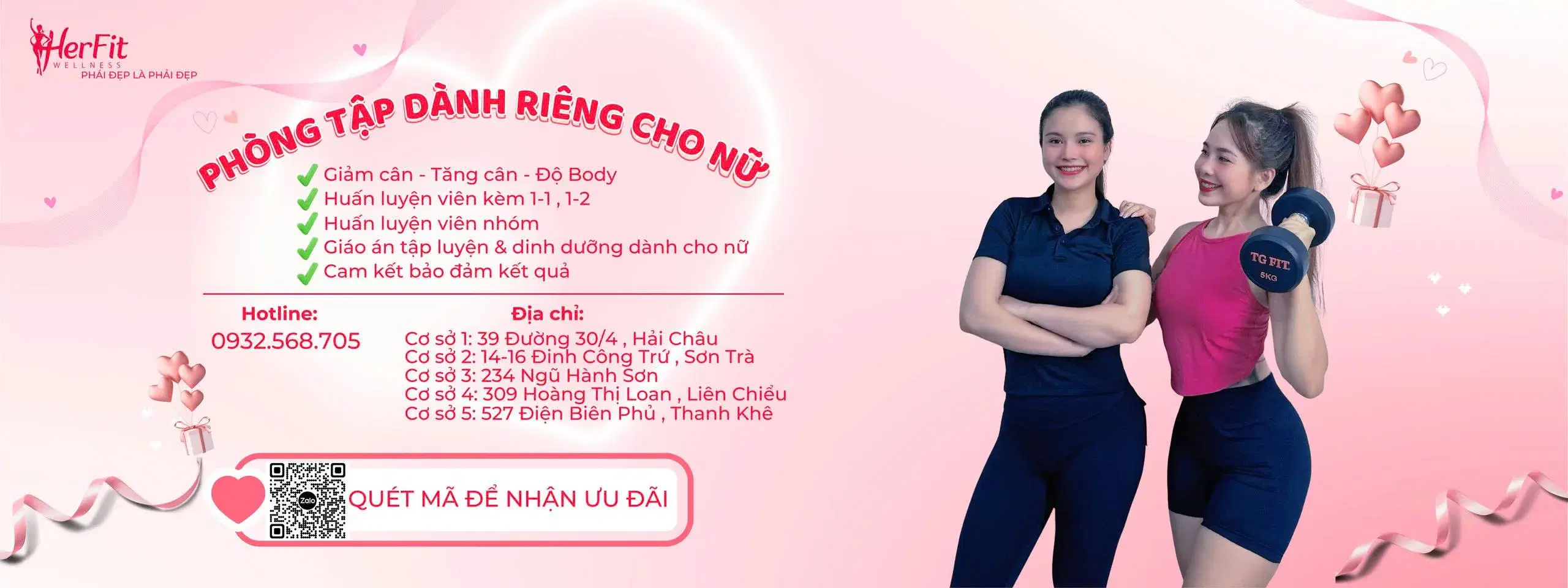 HerFit Slide 2 - Hệ thống Gym Nữ Đà Nẵng